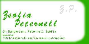 zsofia peternell business card